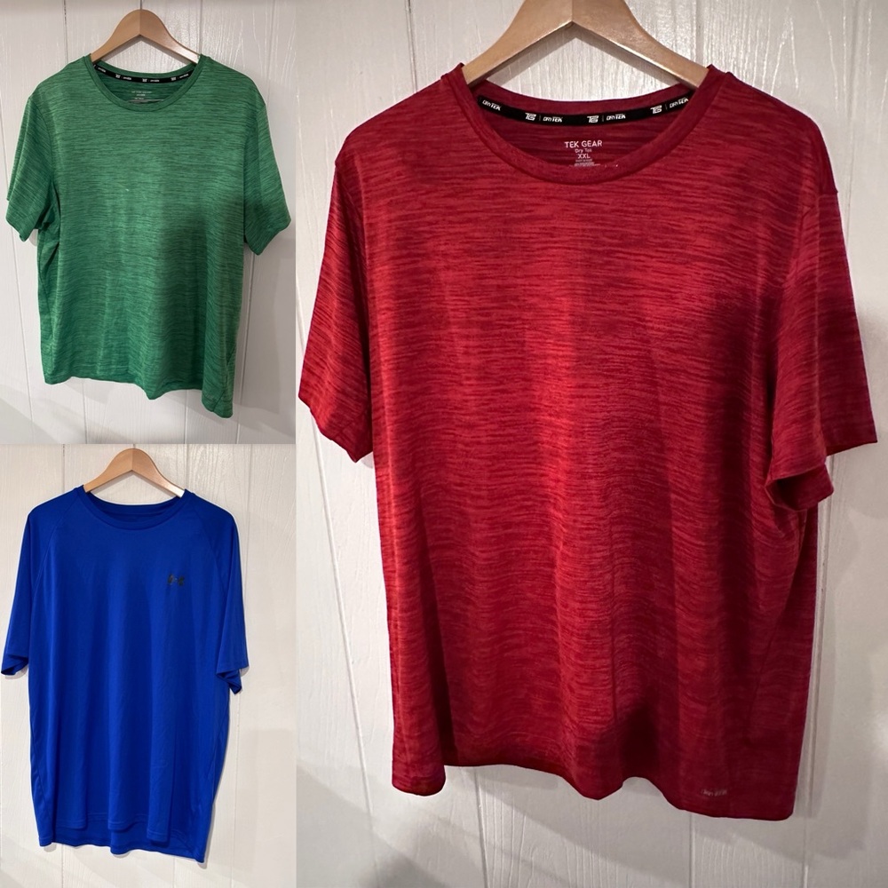 Tek Gear Men's Red, Green, and Blue Short Sleeve Tees